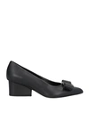 Ferragamo Woman Pumps Black Size 5 Soft Leather In Black