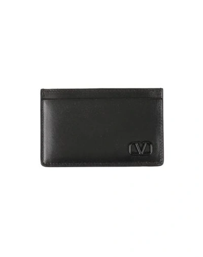 Valentino Garavani Man Document Holder Black Size - Calfskin