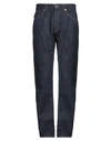 Versace Straight Tube Slim Jeans In Blue