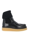 Chloé Woman Ankle Boots Black Size 8 Textile Fibers, Leather In Black