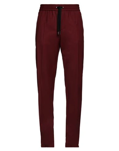 Dolce & Gabbana Man Pants Burgundy Size 34 Cotton, Elastane In Red