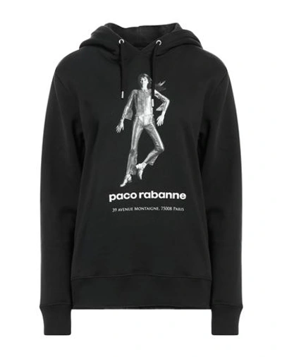 Paco Rabanne Woman Sweatshirt Black Size M Cotton