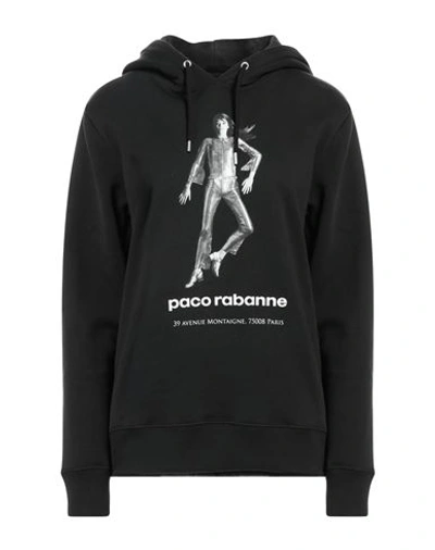 RABANNE RABANNE WOMAN SWEATSHIRT BLACK SIZE S COTTON