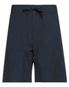 Emporio Armani Man Shorts & Bermuda Shorts Navy Size 38 Cotton, Elastane In Navy Blue