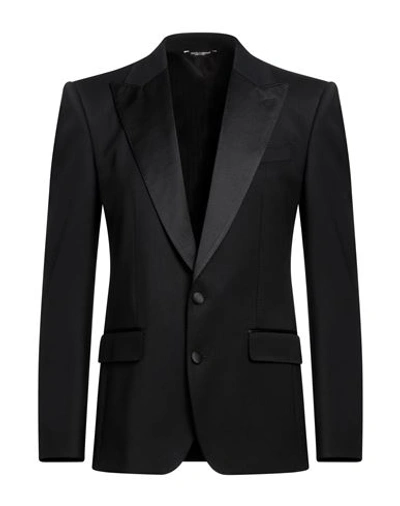 Dolce & Gabbana Man Blazer Black Size 42 Wool, Silk, Polyester, Elastane