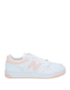 New Balance Leather Sneakers 480 Two-tone Accents In White