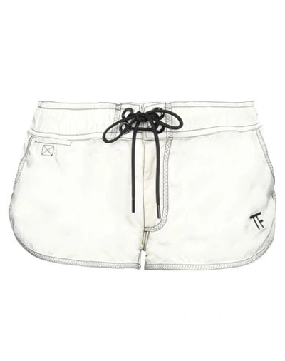 Tom Ford Woman Shorts & Bermuda Shorts Ivory Size 4 Polyamide In White