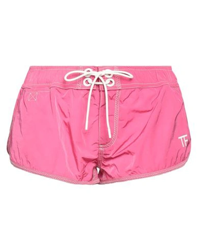 Tom Ford Woman Shorts & Bermuda Shorts Magenta Size 0 Polyamide