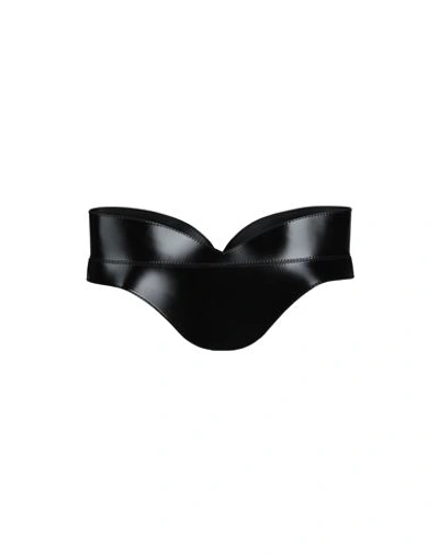 Alexander Mcqueen Woman Belt Black Size 10 Soft Leather