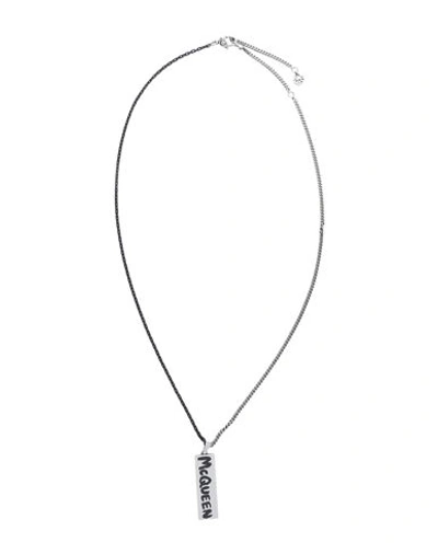 Alexander Mcqueen Woman Necklace Silver Size - Brass