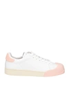 Marni Dada Bumper Sneaker In White And Pink Leather In White