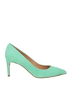 Ferragamo Woman Pumps Light Green Size 10 Calfskin In Green