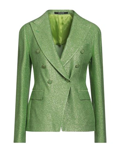 Tagliatore 02-05 Woman Blazer Green Size 6 Viscose, Polyester, Polyamide, Elastane