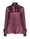 DOLCE & GABBANA DOLCE & GABBANA WOMAN SHIRT DEEP PURPLE SIZE 10 SILK