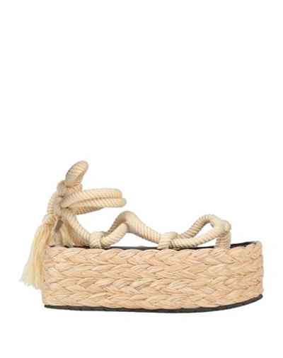 Isabel Marant Woman Espadrilles Beige Size 6 Cotton