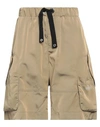 VERSACE VERSACE MAN SHORTS & BERMUDA SHORTS CAMEL SIZE 34 POLYAMIDE, COTTON, VISCOSE