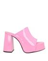 BY FAR BY FAR WOMAN SANDALS PINK SIZE 8 LEATHER