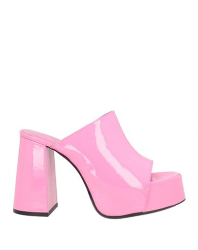 BY FAR BY FAR WOMAN SANDALS PINK SIZE 10 LEATHER