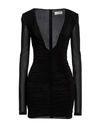Saint Laurent Woman Mini Dress Black Size 6 Cupro, Elastane