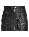 ISABEL MARANT ISABEL MARANT WOMAN MINI SKIRT BLACK SIZE 8 LAMBSKIN, VISCOSE, COTTON