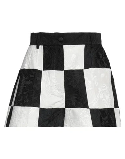 Dolce & Gabbana Woman Shorts & Bermuda Shorts Black Size 12 Synthetic Fibers, Cotton, Silk, Wool