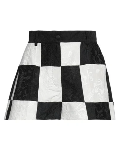 Dolce & Gabbana Woman Shorts & Bermuda Shorts Black Size 10 Synthetic Fibers, Cotton, Silk, Wool