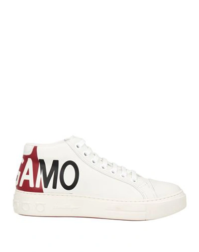 Ferragamo Man Sneakers Off White Size 7.5 Leather