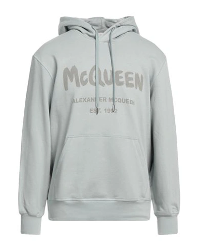 Alexander Mcqueen Man Sweatshirt Light Grey Size L Cotton, Elastane
