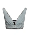 Rabanne Bralette Aus Denim In Blue