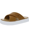 UGG ZAYNE CROSSBAND WOMENS LEATHER METALLIC SLIDE SANDALS