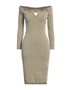 JACQUEMUS JACQUEMUS WOMAN MIDI DRESS SAGE GREEN SIZE 6 COTTON, ELASTANE