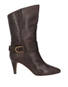 Isabel Marant Woman Knee Boots Dark Brown Size 11 Soft Leather In Brown