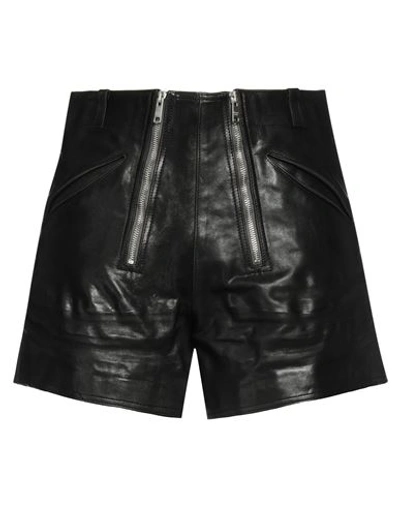 Prada Woman Shorts & Bermuda Shorts Black Size 12 Calfskin