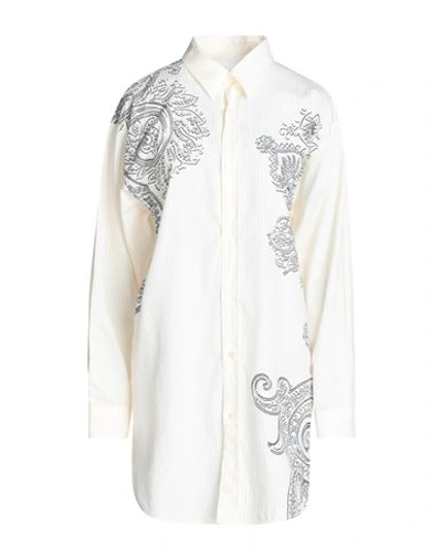 Etro Woman Shirt Cream Size Xs Cotton, Silk In White