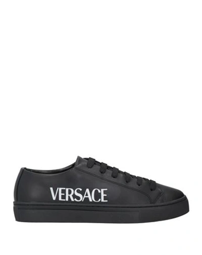 Versace Woman Sneakers Black Size 10 Leather