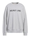 Helmut Lang Man Sweatshirt Grey Size Xl Cotton, Elastane