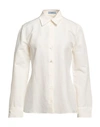 Prada Woman Shirt Ivory Size 6 Paper Yarn, Viscose In White