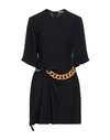 Stella Mccartney Chain-detail Draped Mini Dress In Black