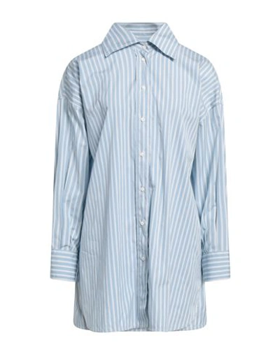Etro Woman Shirt Pastel Blue Size 8 Cotton In Multicolor