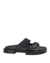 ANN DEMEULEMEESTER ANN DEMEULEMEESTER WOMAN SANDALS BLACK SIZE 8 LEATHER