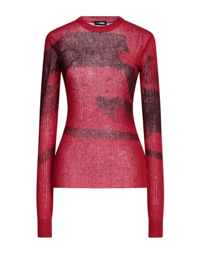 Raf Simons Woman Sweater Red Size M Polyamide, Mohair Wool, Wool