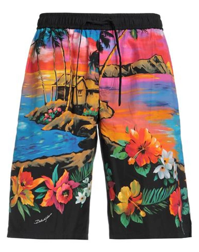 Dolce & Gabbana Man Shorts & Bermuda Shorts Orange Size 36 Cotton
