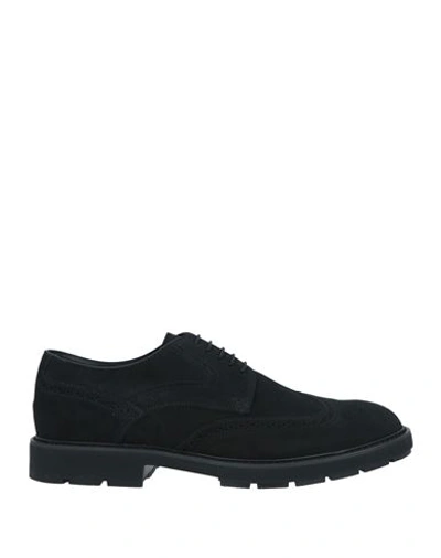 Tod's Man Lace-up Shoes Black Size 7 Leather