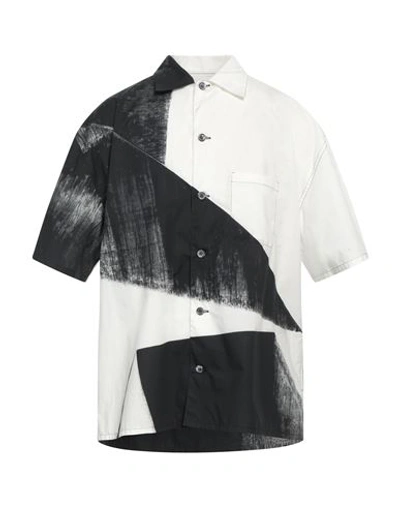 Alexander Mcqueen Man Shirt Steel Grey Size 17 Cotton In Black