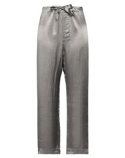 Maison Margiela Woman Pants Grey Size 4 Acetate