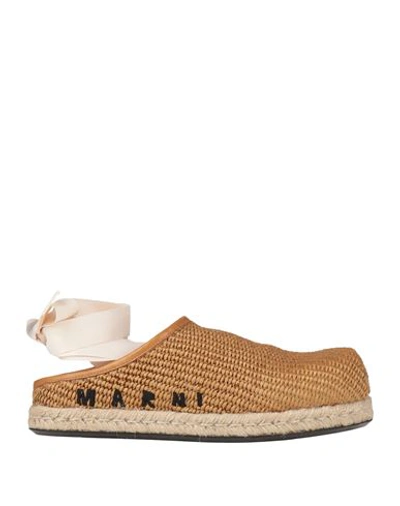 Marni Woman Espadrilles Sand Size 6 Textile Fibers, Natural Raffia In Beige