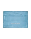Alexander Mcqueen Woman Document Holder Sky Blue Size - Soft Leather