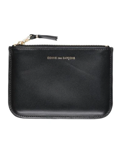 Comme Des Garçons Woman Coin Purse Black Size - Soft Leather