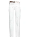 TENSIONE IN TENSIONE IN WOMAN JEANS WHITE SIZE S COTTON, ELASTANE