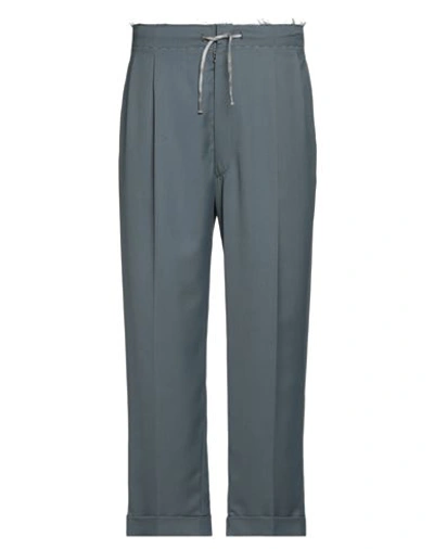 Maison Margiela Man Pants Lead Size 34 Polyester, Wool In Grey